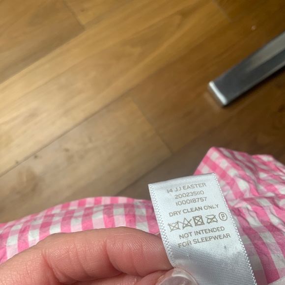 Janie and Jack Pink Gingham Dress With Bow - Picture 8 of 8